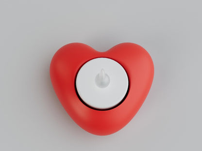3D Printed Heart Shaped Tealight Candle Holder – Romantic Décor UK