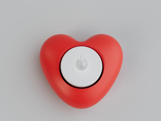 3D Printed Heart Shaped Tealight Candle Holder – Romantic Décor UK