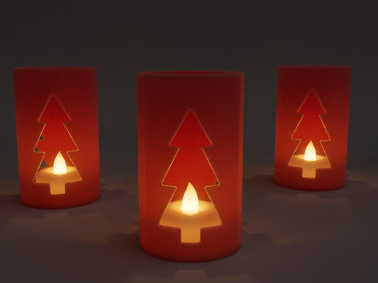 3D Printed Christmas Tree Candle Holder – Festive Décor UK