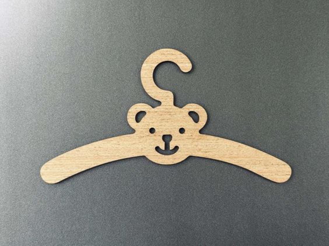 3D Printed Bear Kids Clothes Hanger