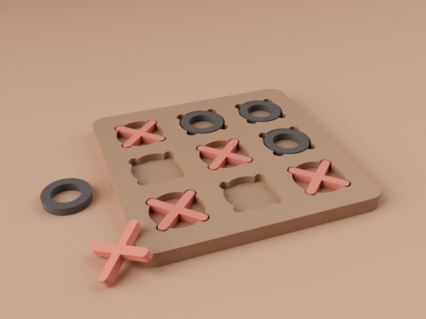 3D Printed Noughts & Crosses Game
