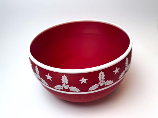 3D Printed Large Christmas Decorative Bowl – Festive Sweet Bowl