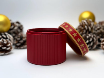 3D Printed Christmas Lidded Trinket Pot – Festive Gift Box