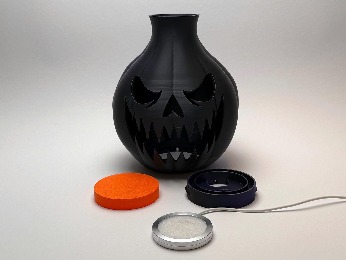 3D Printed Spooky Pumpkin Tealight Holder – Halloween Décor
