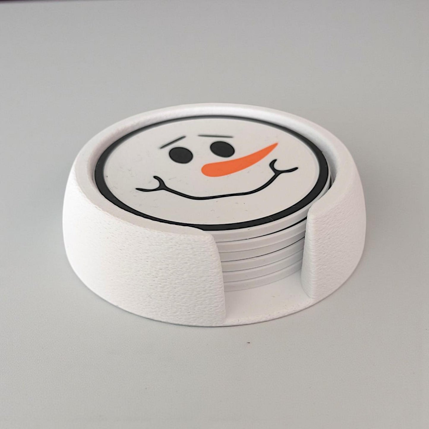 3D Printed Snowman Coasters Set – Christmas Table Décor UK