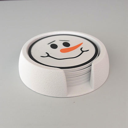 3D Printed Snowman Coasters Set – Christmas Table Décor UK