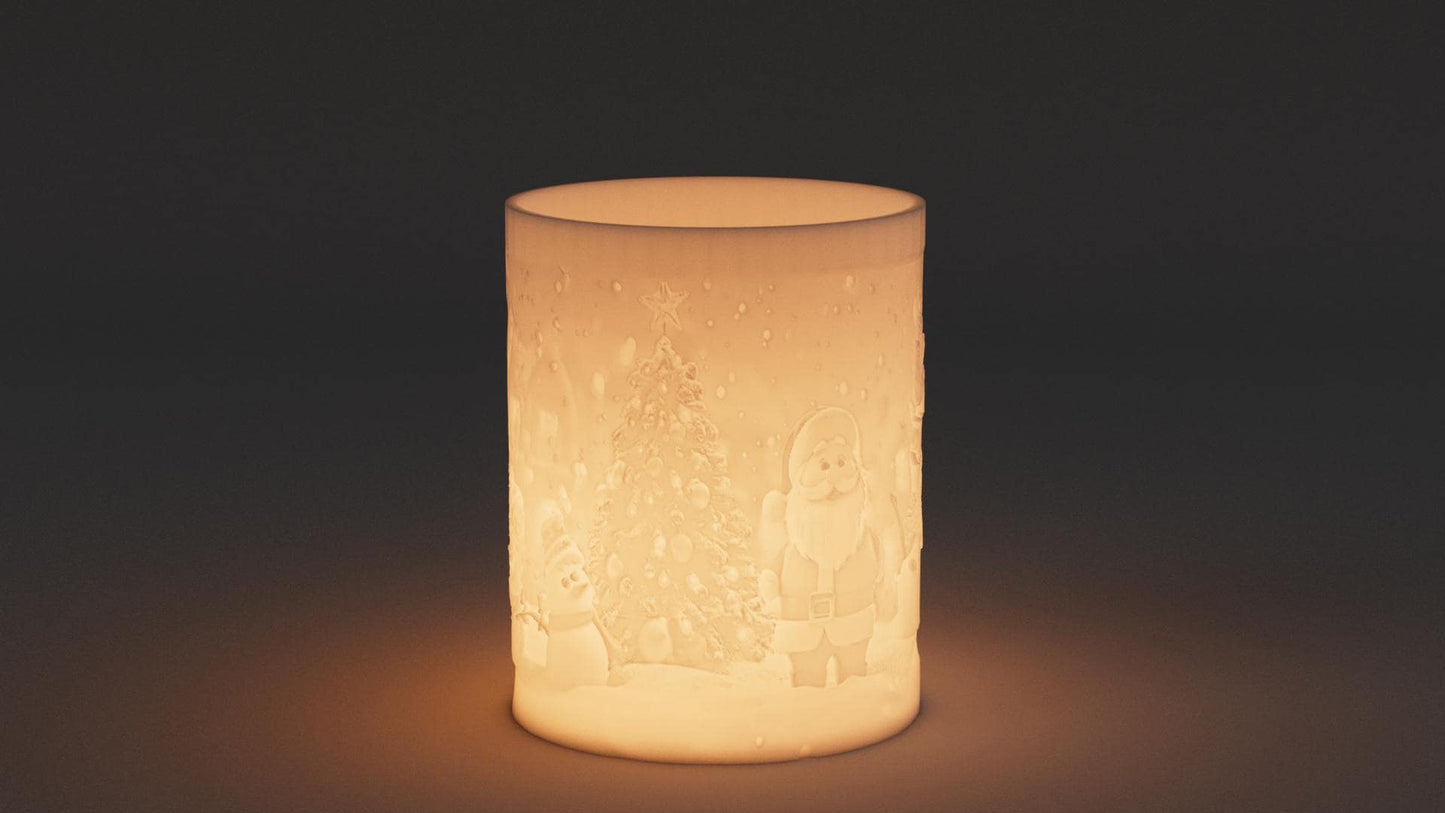 3D Printed Christmas Candle Holder – Festive Home Décor