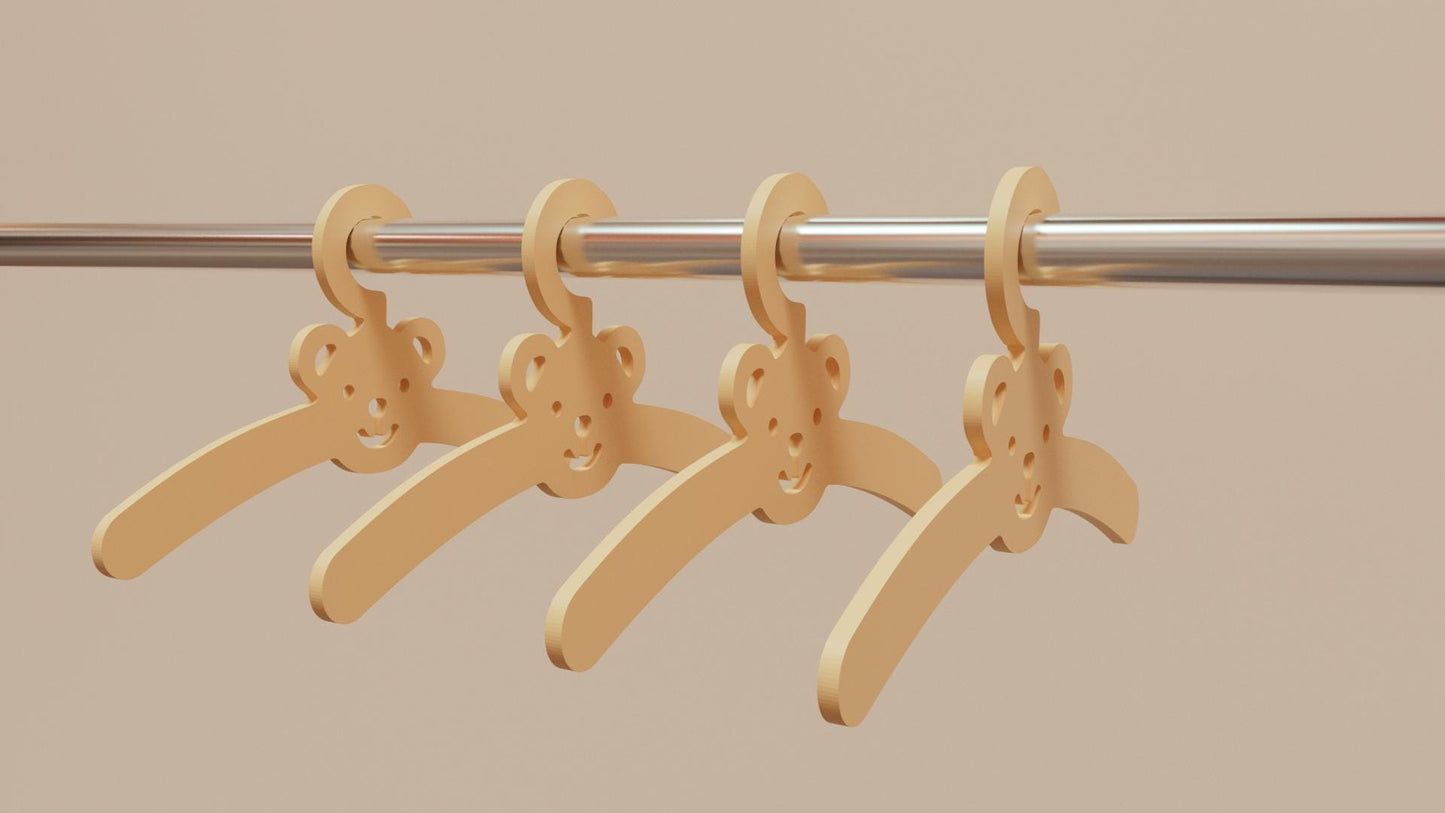 3D Printed Bear Kids Clothes Hanger