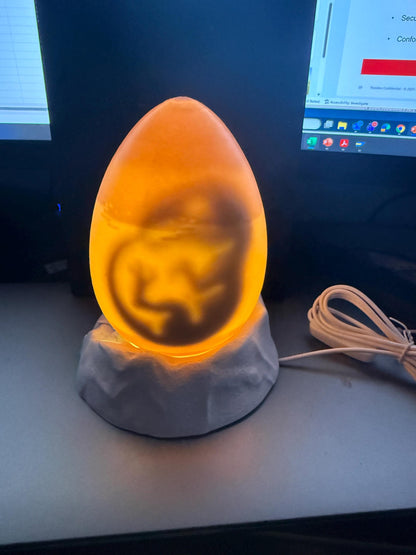 3D Printed Jurassic Dinosaur Egg Lamp – Night Light UK