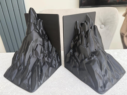 3D Printed Mountain Bookends Set