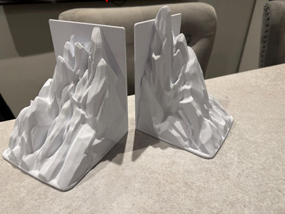 3D Printed Mountain Bookends Set