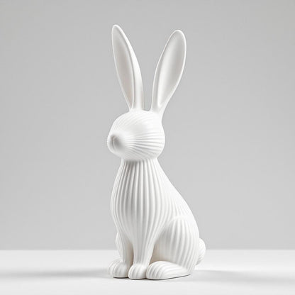 Ribbed Bunny Sculpture