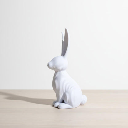 Ribbed Bunny Sculpture