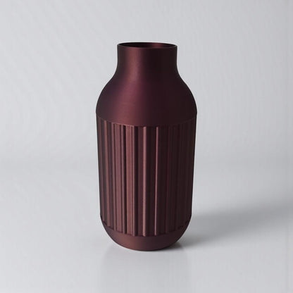 Modern Ribbed Vase - Tall neck
