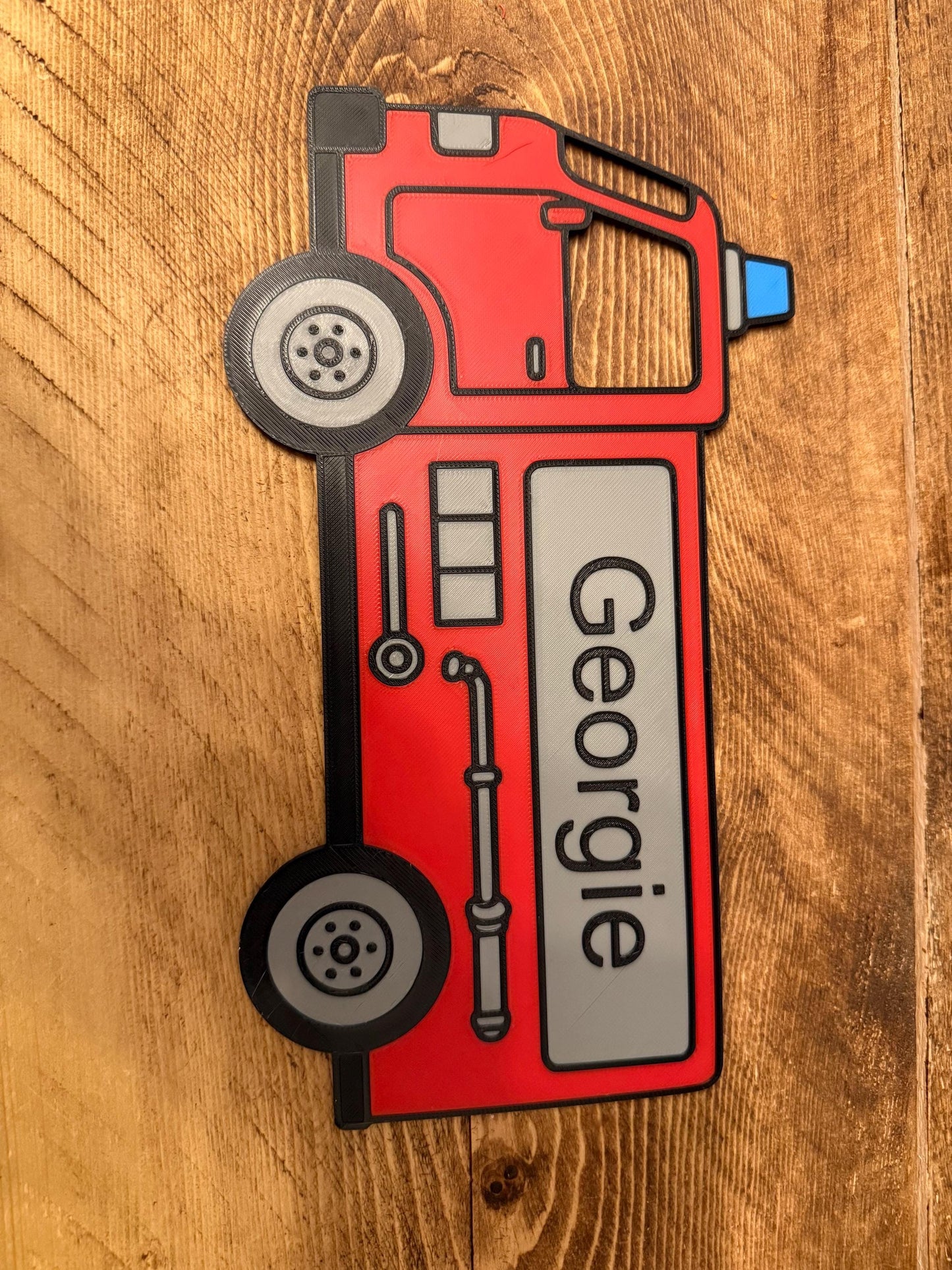 3D Printed Personalised Fire Truck Door Sign