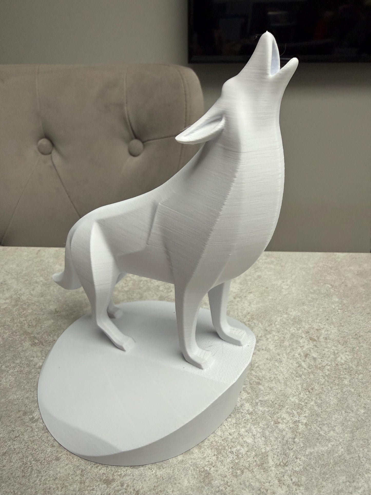Majestic Wolf on Pedestal
