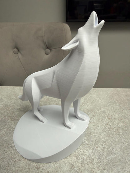Majestic Wolf on Pedestal