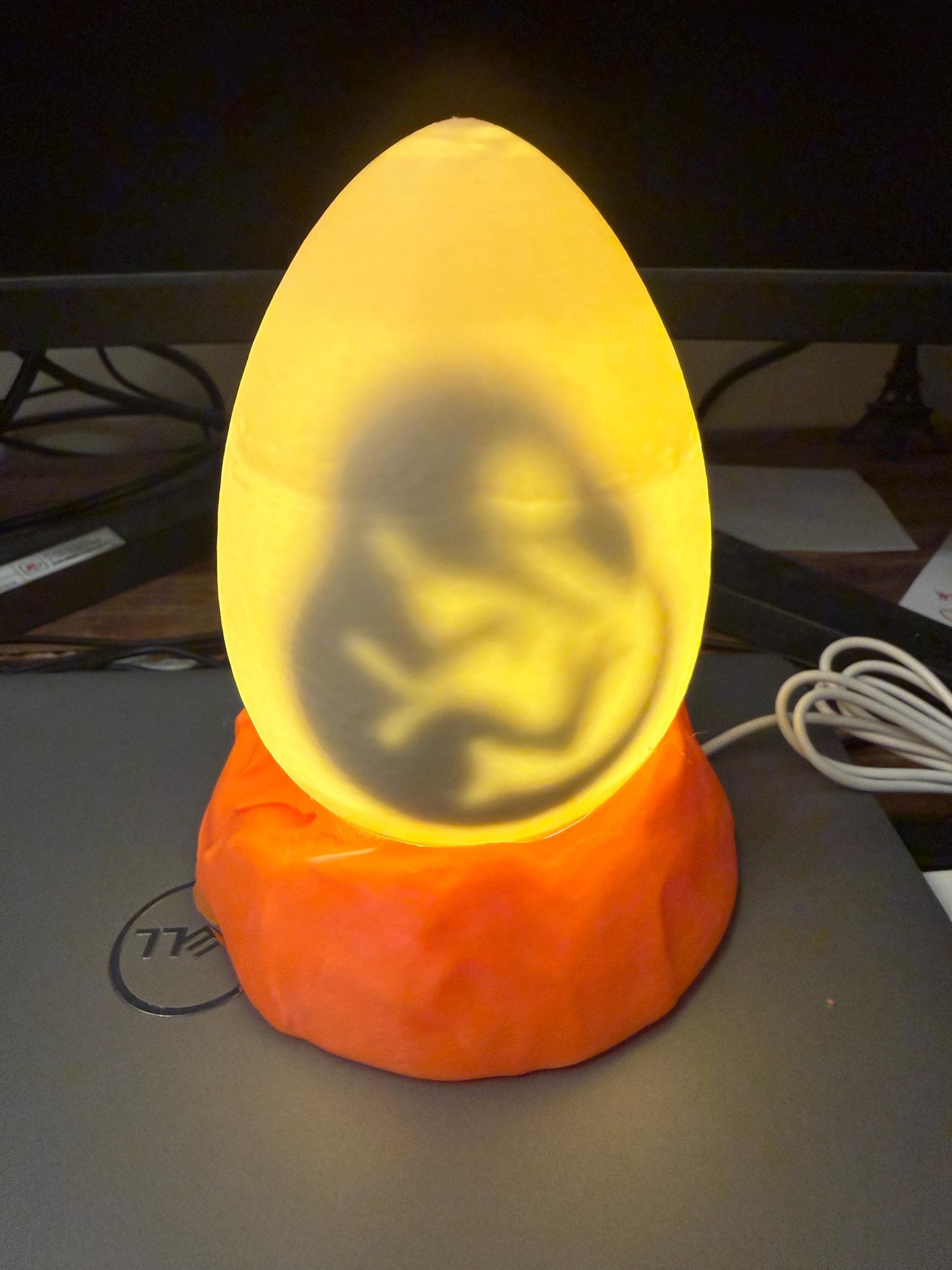 3D Printed Jurassic Dinosaur Egg Lamp – Night Light UK