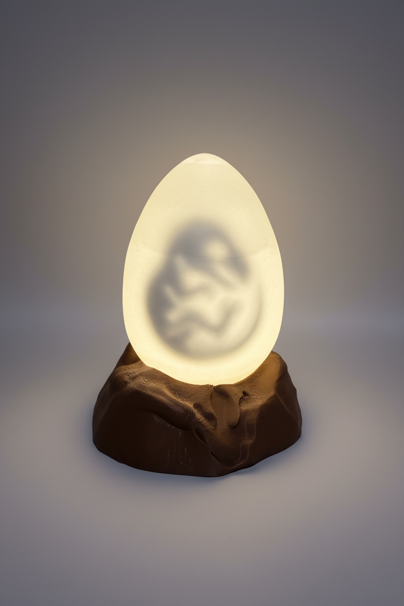 3D Printed Jurassic Dinosaur Egg Lamp – Night Light UK