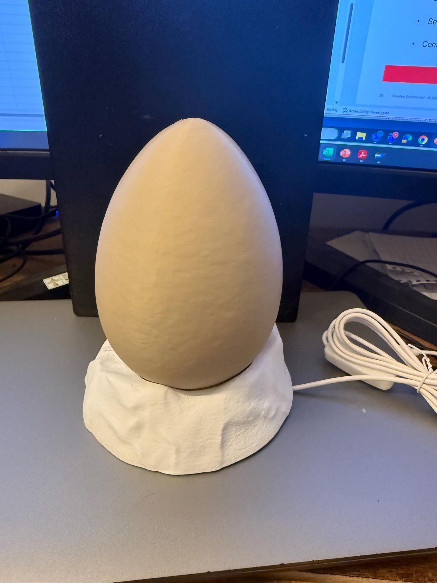3D Printed Jurassic Dinosaur Egg Lamp – Night Light UK