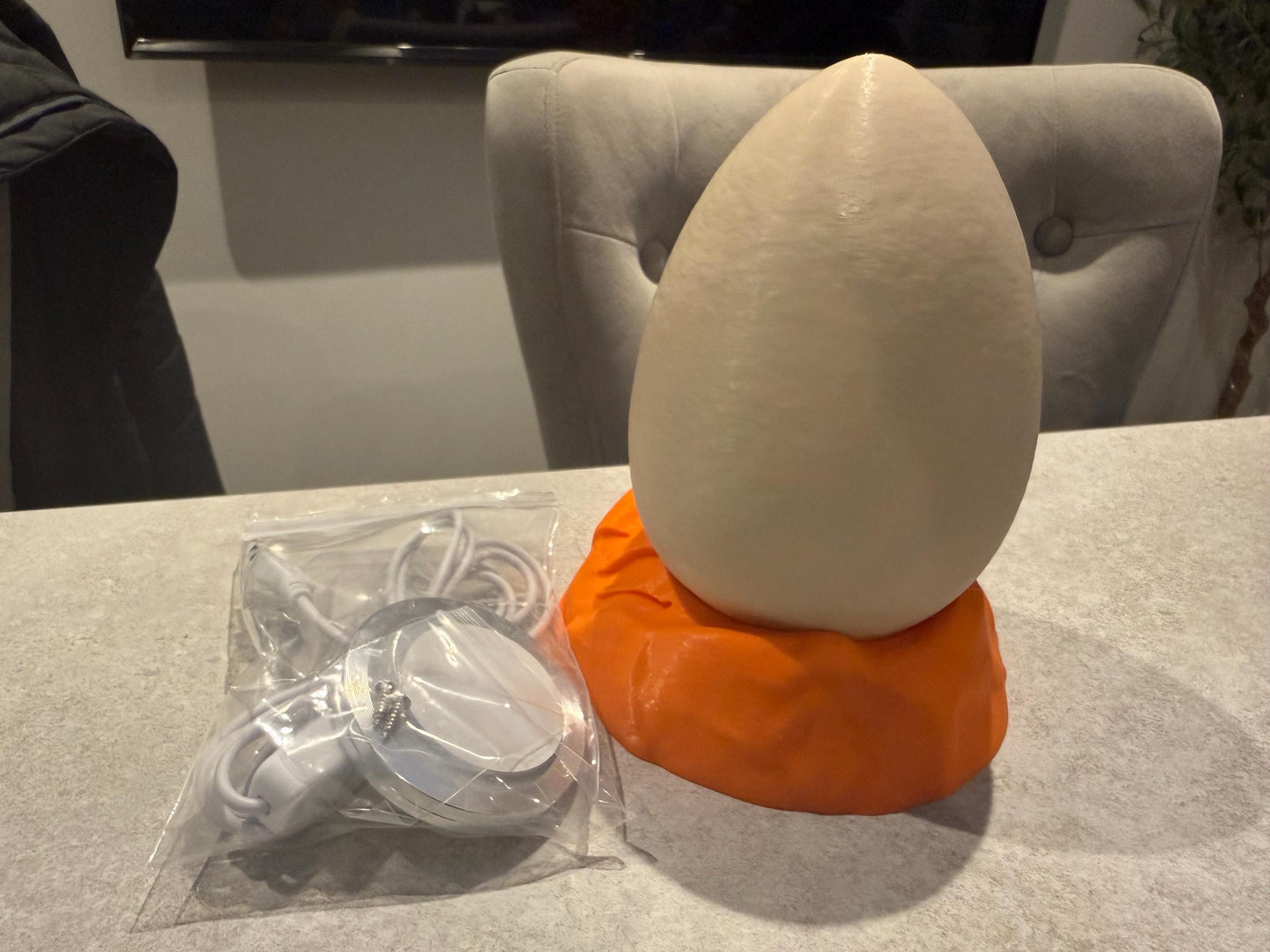 3D Printed Jurassic Dinosaur Egg Lamp – Night Light UK