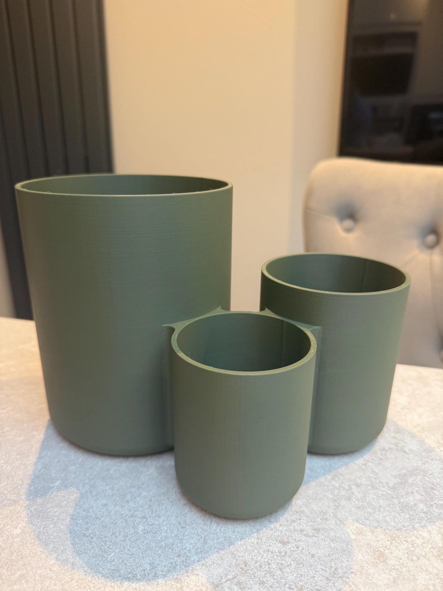 3D Printed Modern 3 Section Kitchen Utensil Holder