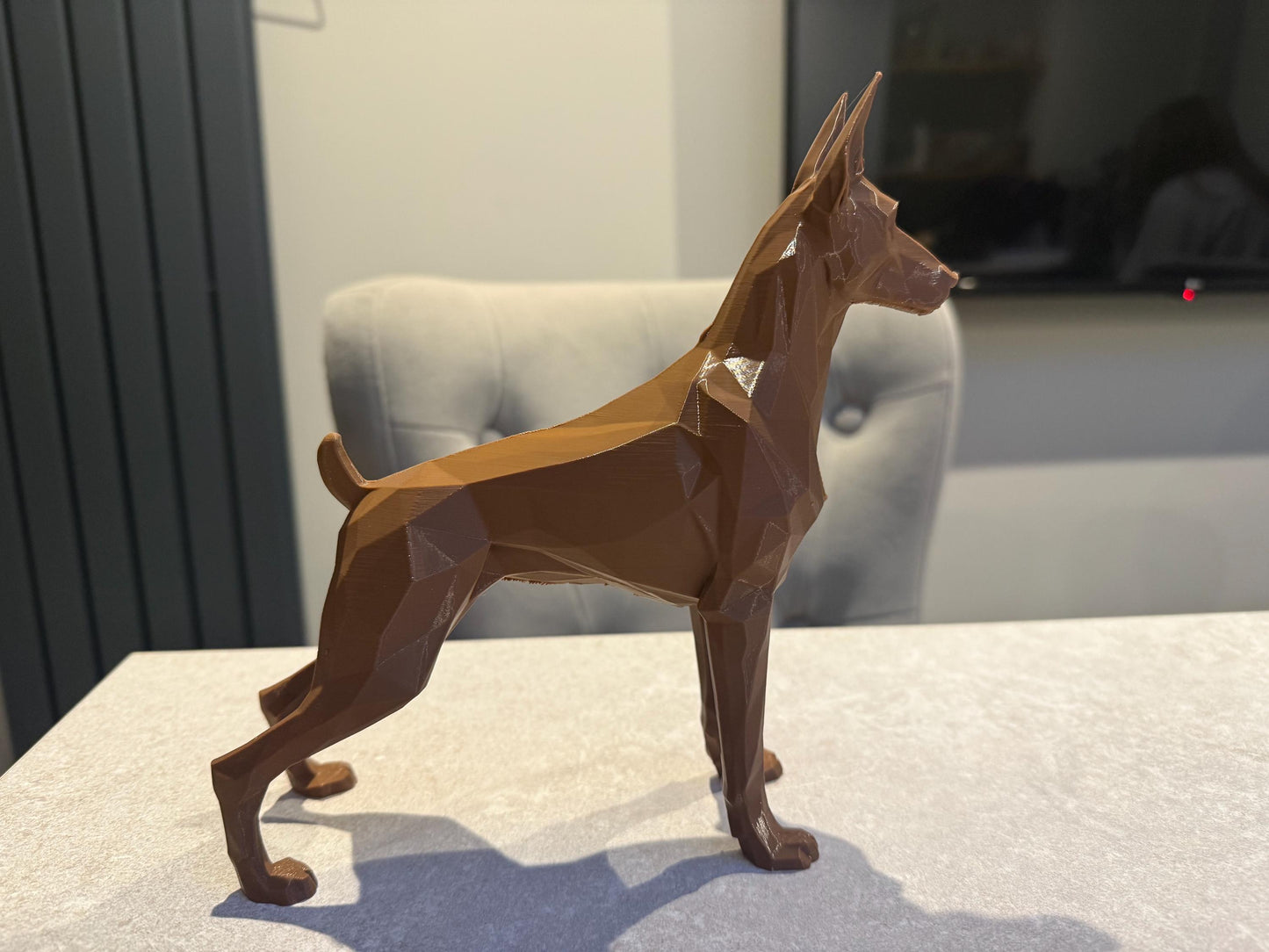 3D Printed Dobermann Sculpture