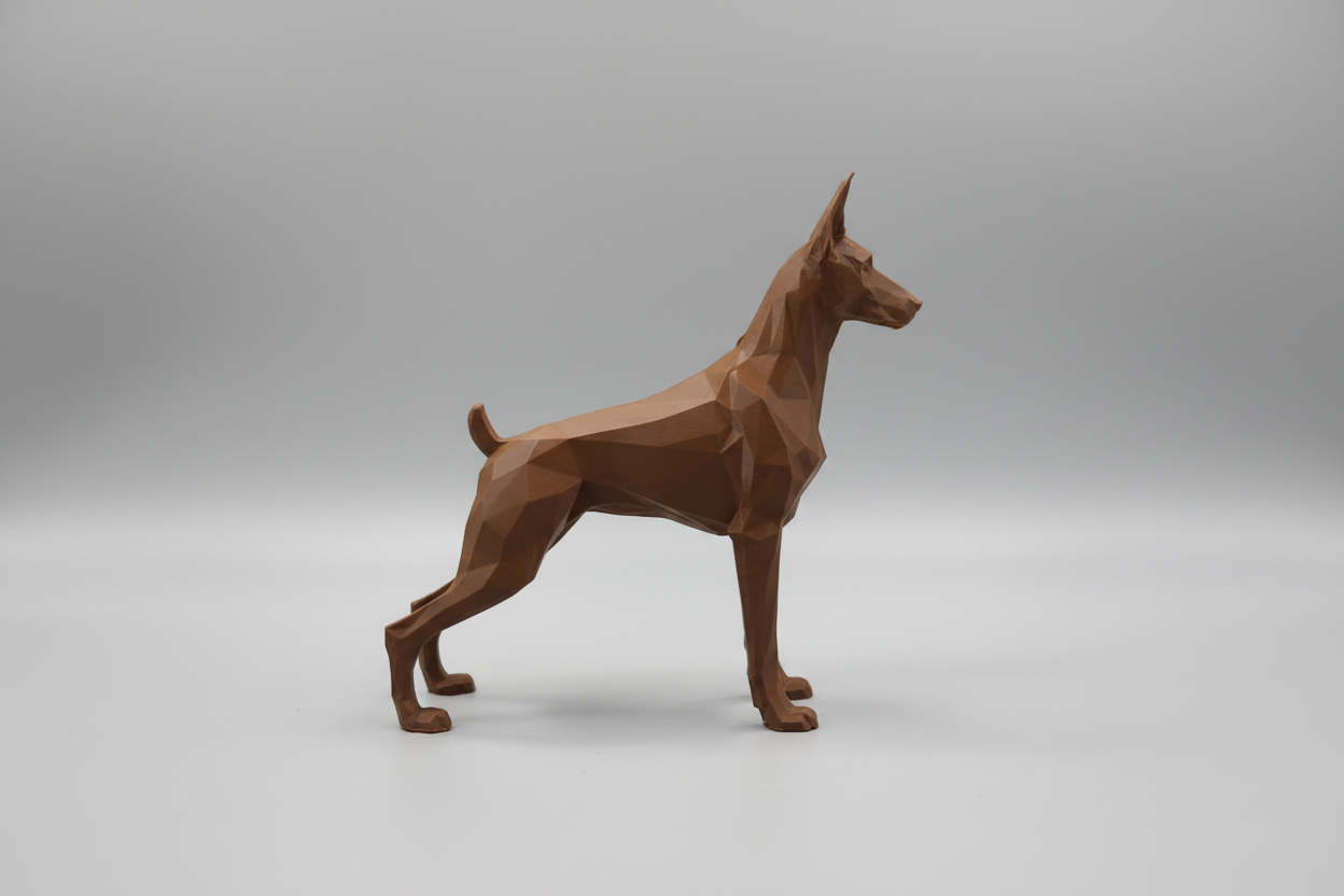 3D Printed Dobermann Sculpture