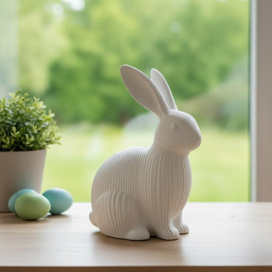 3D Printed Ribbed Easter Bunny Ornament