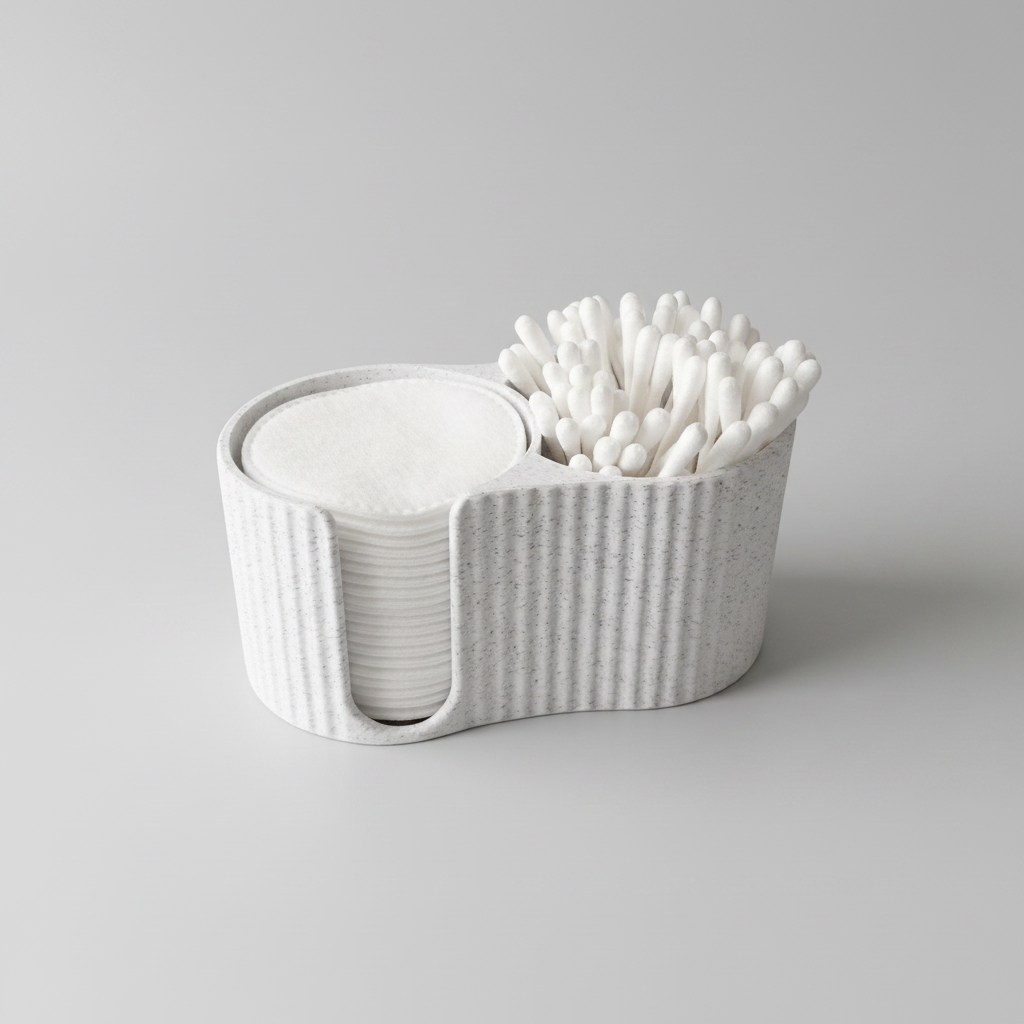 Bathroom Cotton Pad & Bud Holder