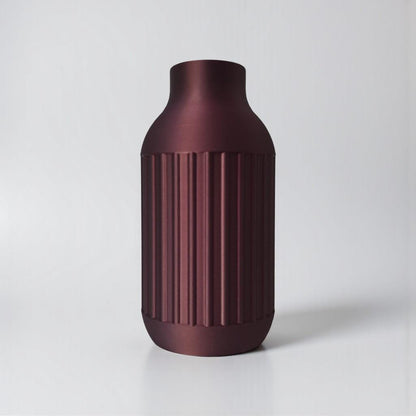 Modern Ribbed Vase - Tall neck