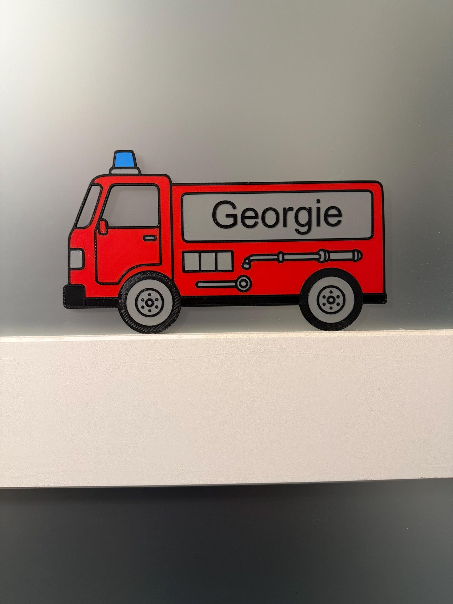 3D Printed Personalised Fire Truck Door Sign