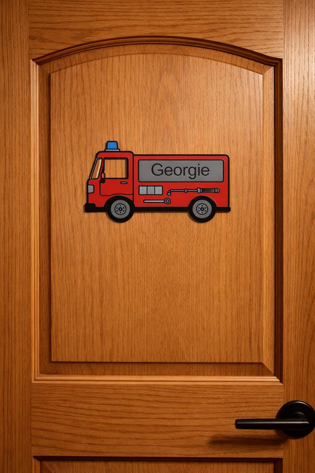 3D Printed Personalised Fire Truck Door Sign