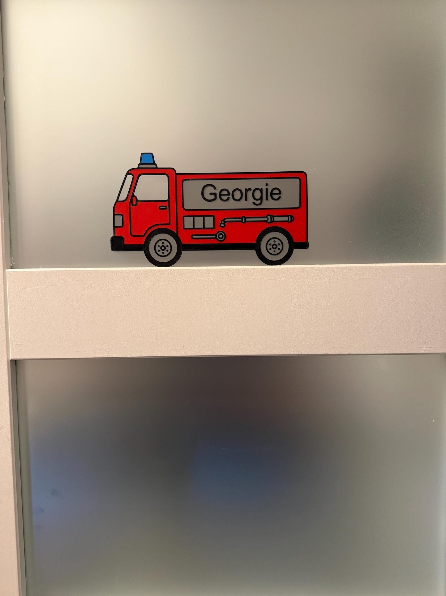 3D Printed Personalised Fire Truck Door Sign