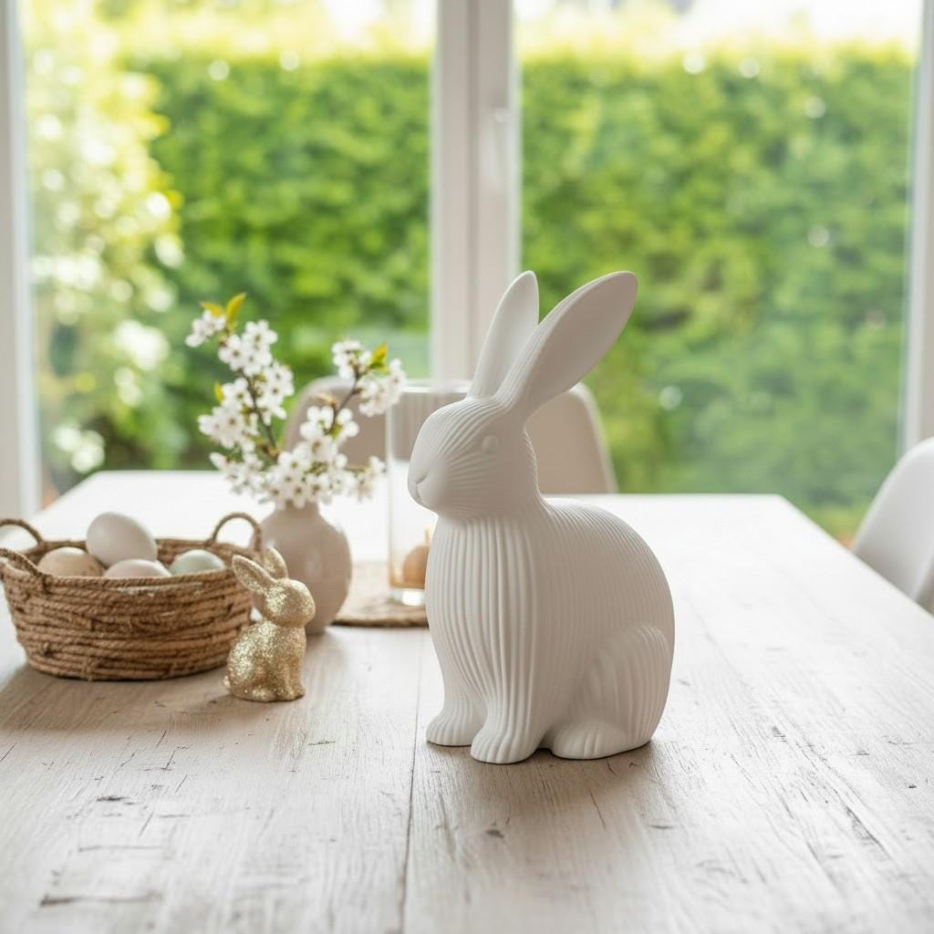 3D Printed Ribbed Easter Bunny Ornament