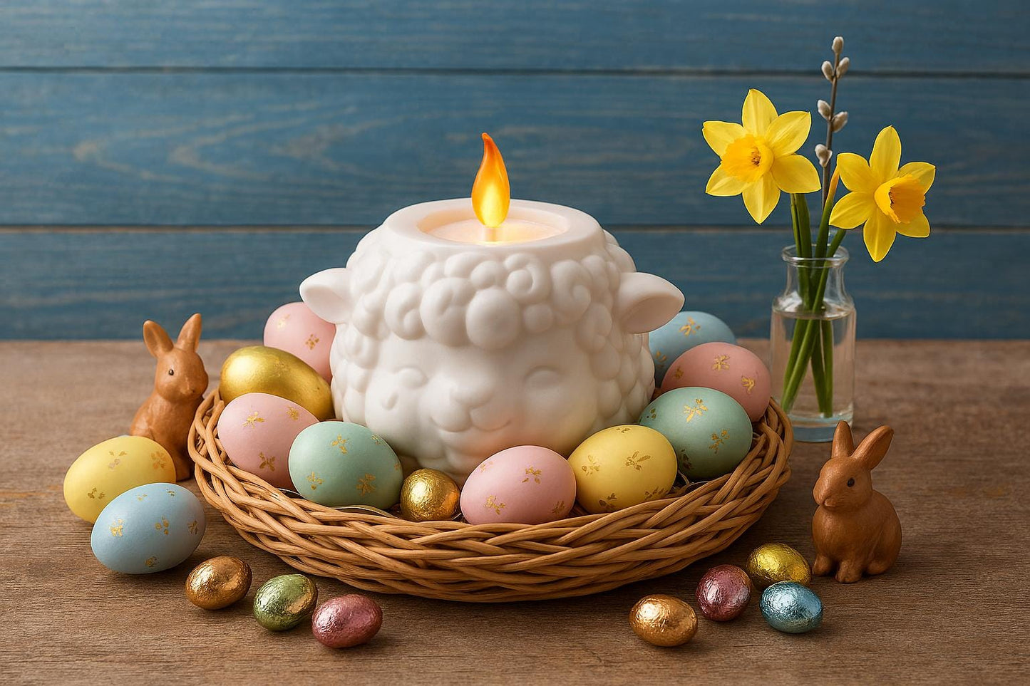 3D Printed Sheep Candle Centrepiece
