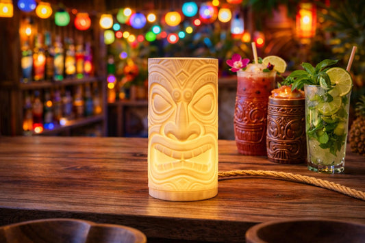 3D Printed Tropical Tiki Light – Novelty LED Lamp