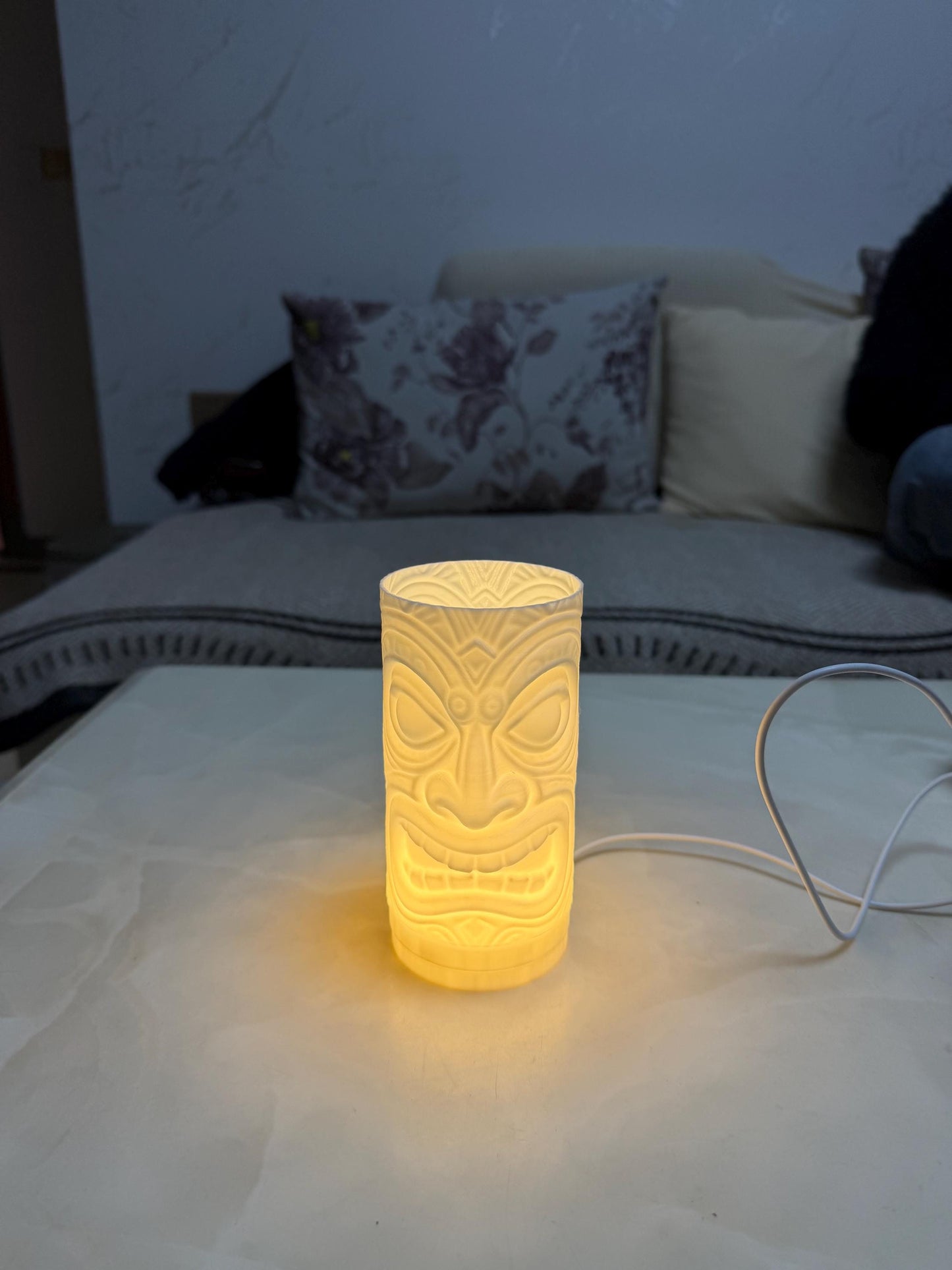 3D Printed Tropical Tiki Light – Novelty LED Lamp