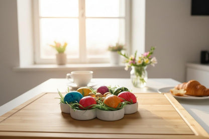 3D Printed Flower Snack Tray with Dip Bowl
