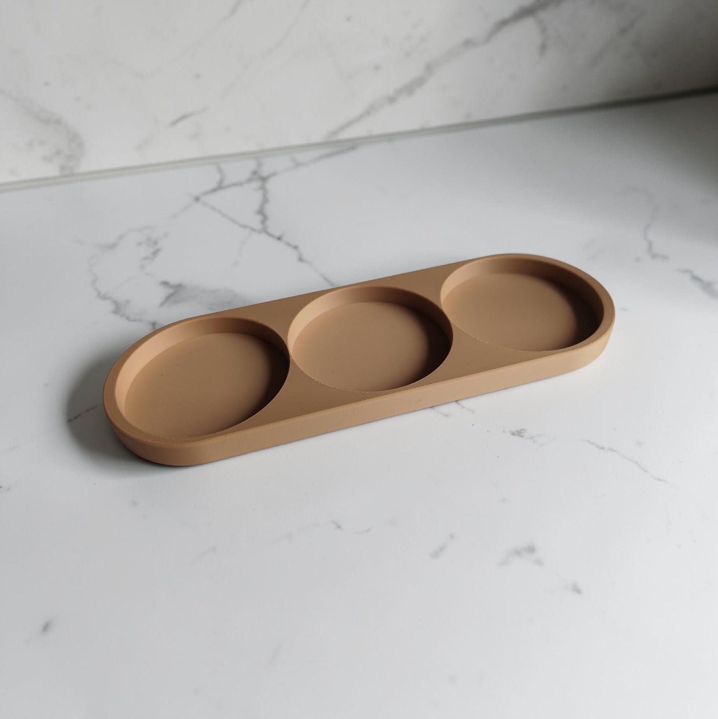 3D Printed Minimalist Toothbrush Holder Set with Tray