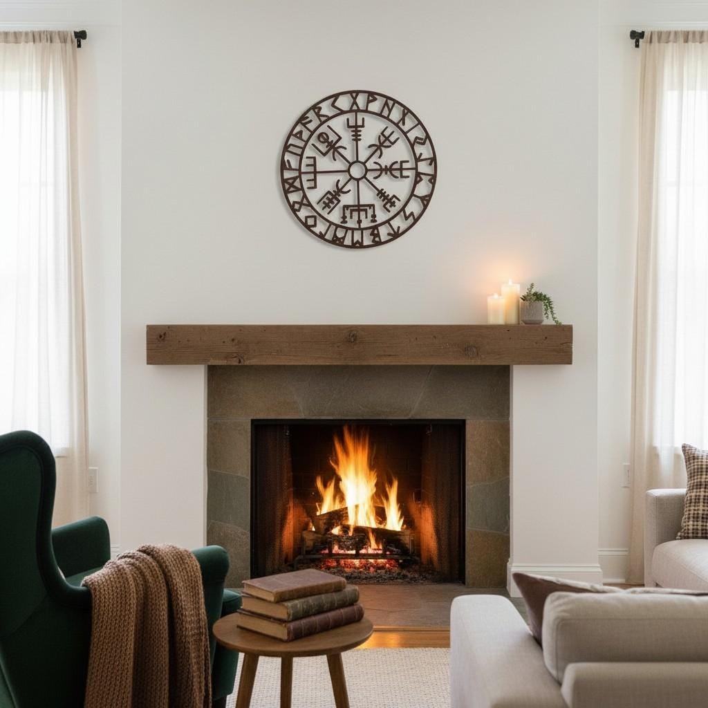 3D Printed Viking Compass Wall Decor