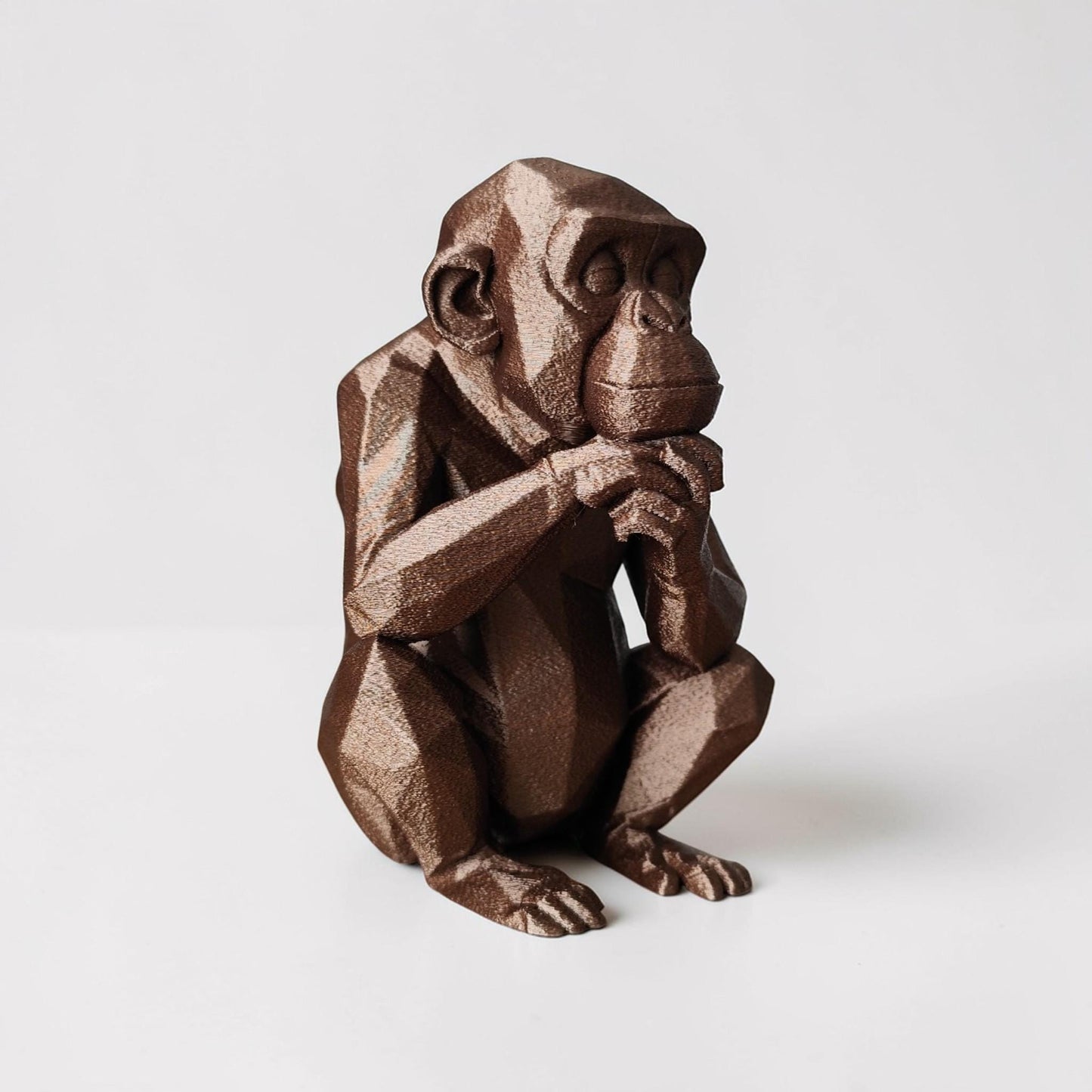 3D Printed Geometric Monkey Sculpture
