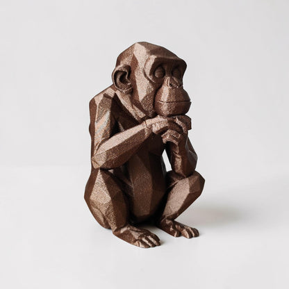 3D Printed Geometric Monkey Sculpture