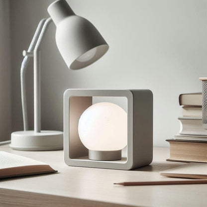 3D Printed Minimalist Cube Table Lamp