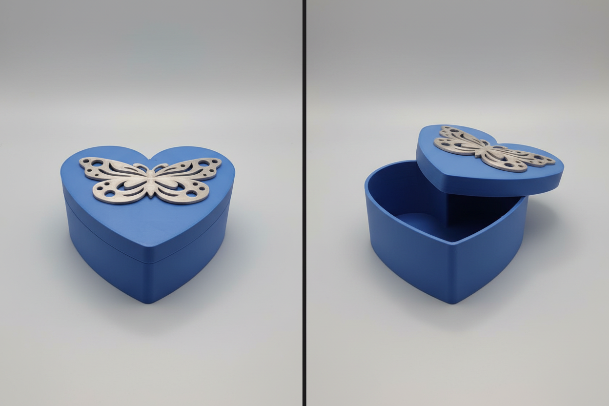 3D Printed Heart Trinket Box