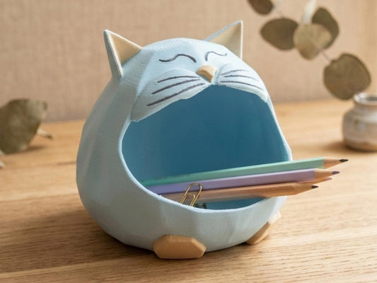 3D Printed Cat Pen Holder