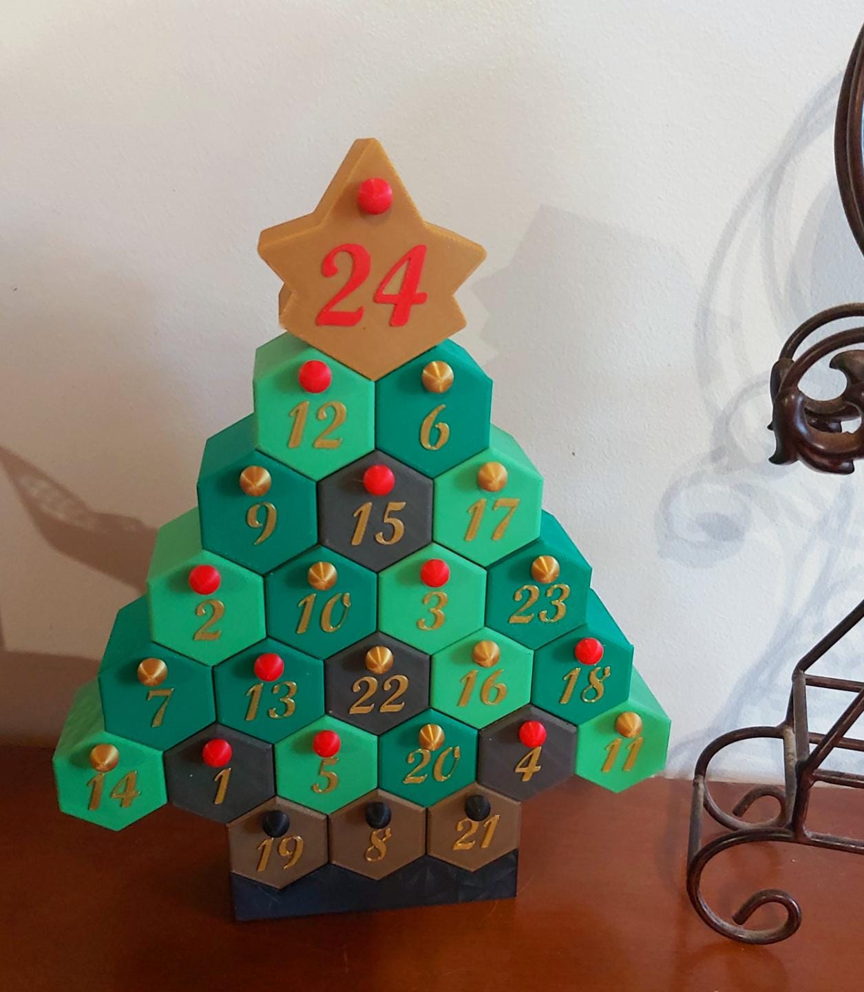 3D Printed Christmas Advent Calendar Tree