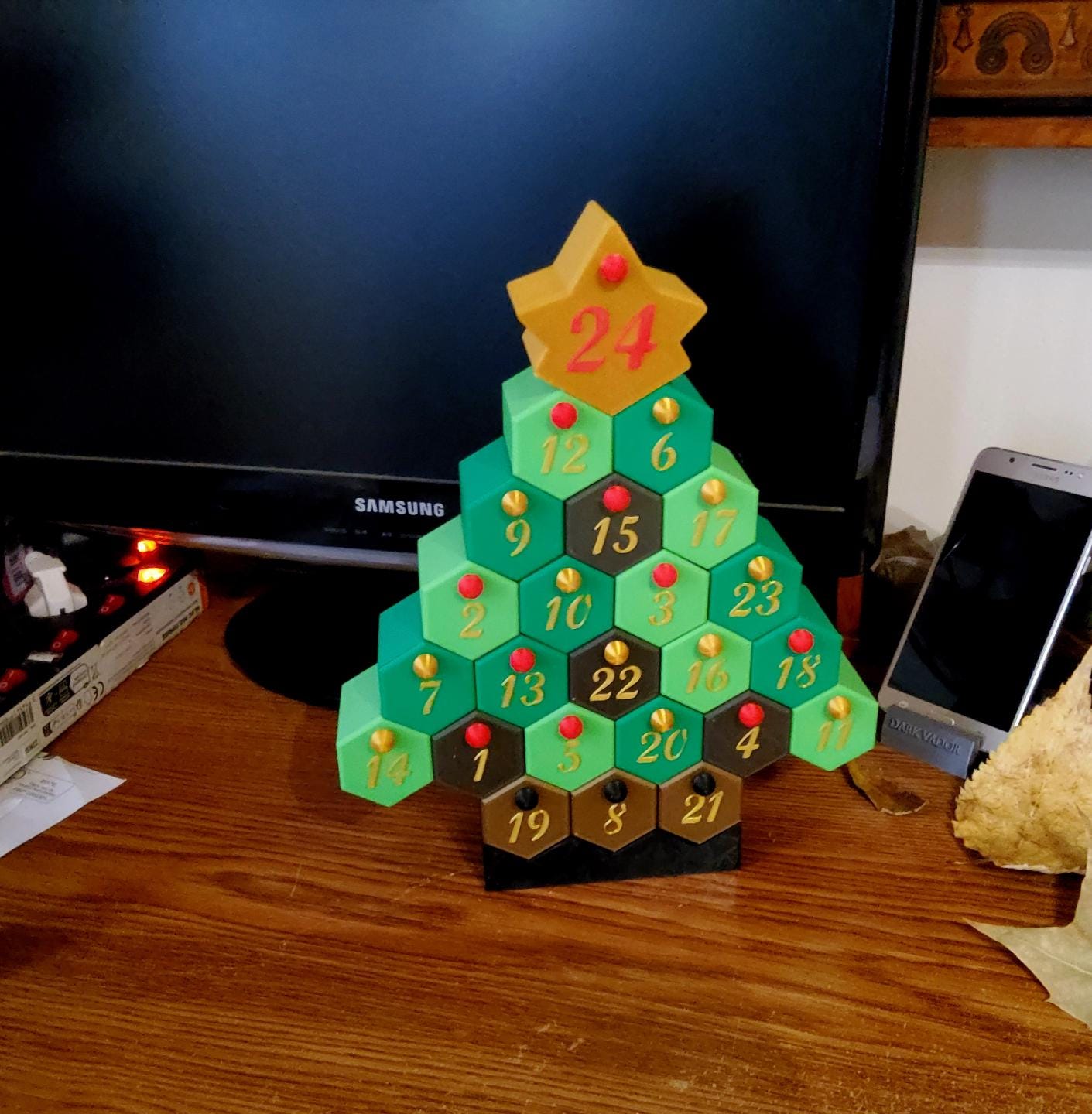 3D Printed Christmas Advent Calendar Tree
