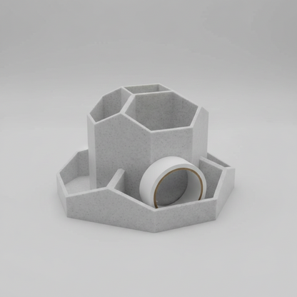 3D Printed Multi-Compartment Desk Organiser Pen Holder