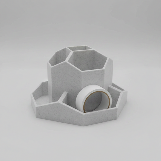 3D Printed Multi-Compartment Desk Organiser Pen Holder